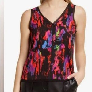 NWT Halogen Multi-Color Raw Edge Tank Top Small